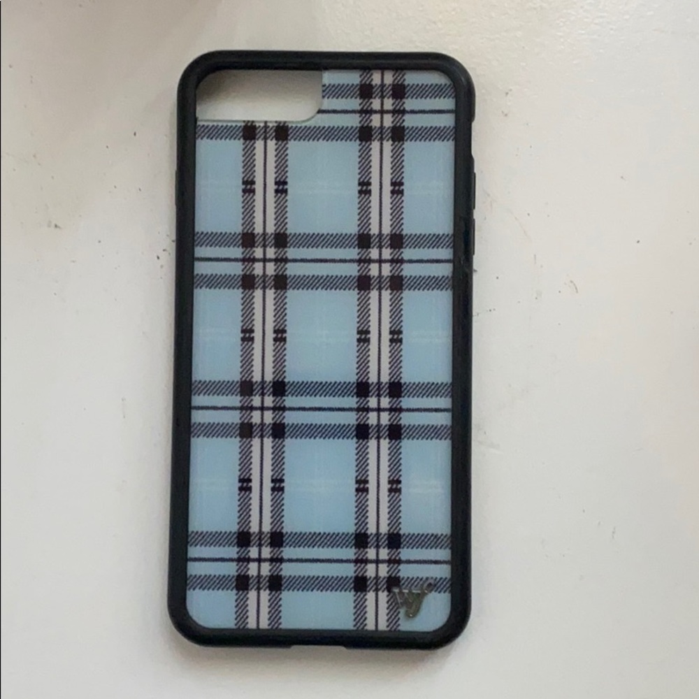Wildflower blue plaid case
